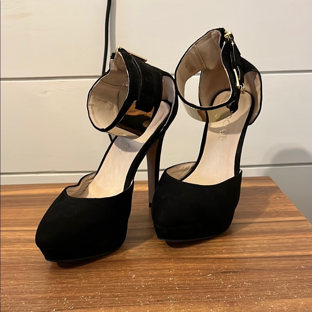 Aldo Black High Heel Platform Shoes